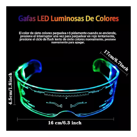 Gafas LED luminosas