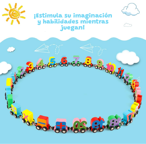 Juego de Tren de Madera