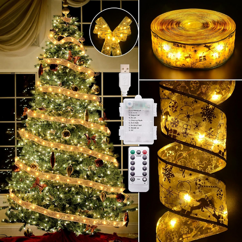 Cintas de Luces LED Decorativas para Navidad