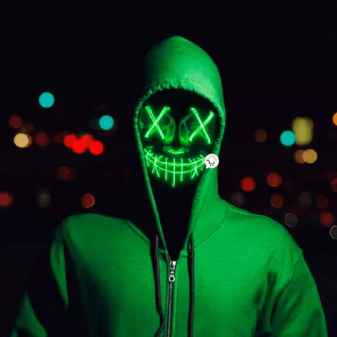 Mascara Purga Luz Led de Halloween