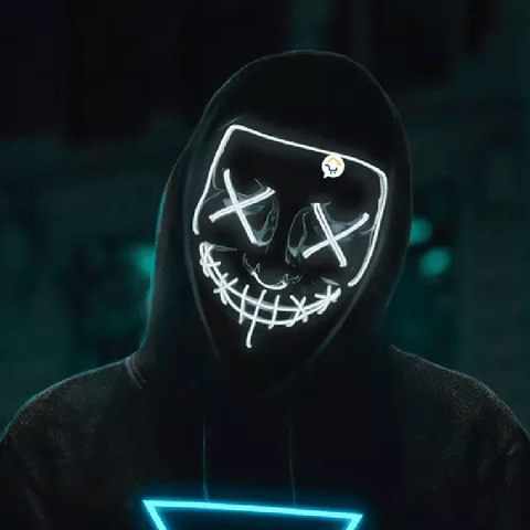 Mascara Purga Luz Led de Halloween