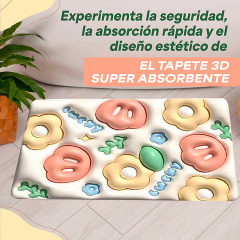TAPETE 3D SUPER ABSORBENTE / Seguridad y Estilo en tu Baño